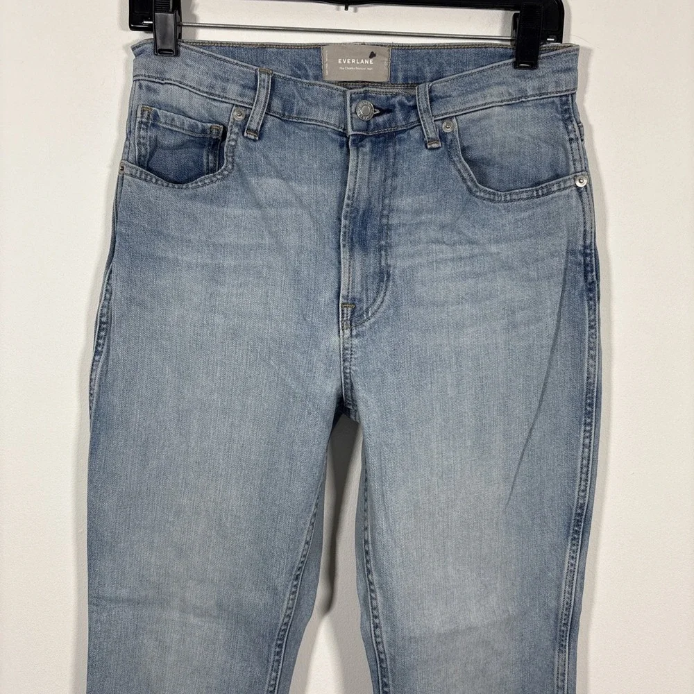 Everlane Cheeky Bootcut Denim Jean Stretch Light Wash Sunbleached Blue 27 Crop